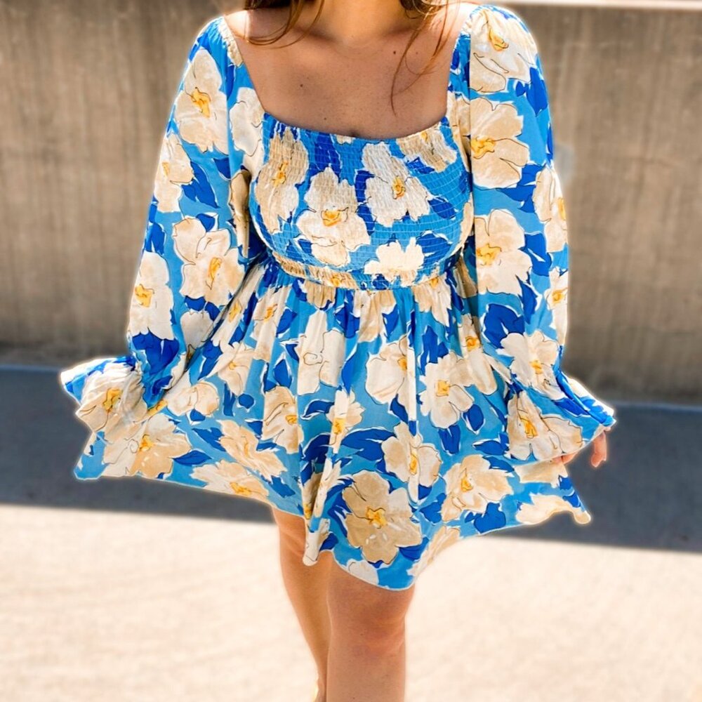 Blue Floral Dress